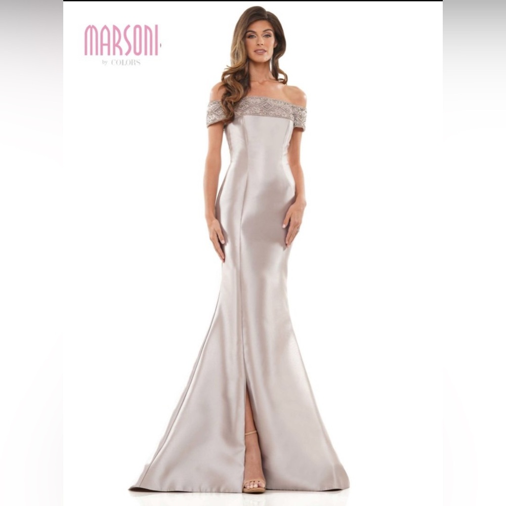 Marsoni Strapless Taupe Gown